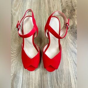Nine West red peep toe, stilettos courts size 6.5 NWOT